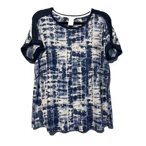 Lucky Brand Woman's Short Sleeve Pull‎ Over Blouse Size XXL